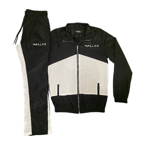 Unisex Relay Windbreaker Set - Black/White