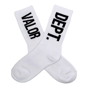 Adult Unisex Training Crew Socks  - White/Black