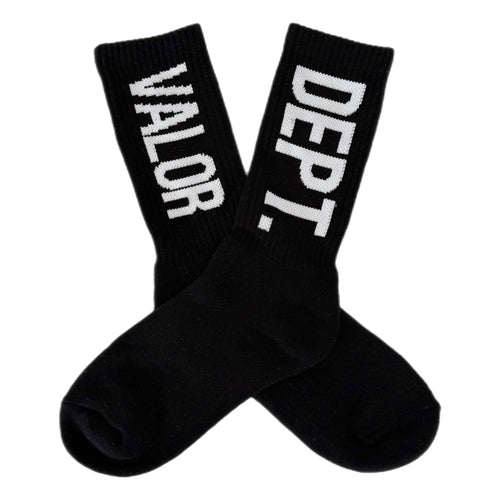 Adult Unisex Training Crew Socks  - Black/White