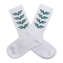 Load image into Gallery viewer, Adult Unisex Training Crew Socks  - White/Turquoise