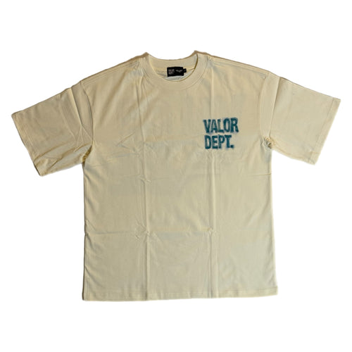 Mural T-Shirt - Cream/Turquoise/Light Blue/Black