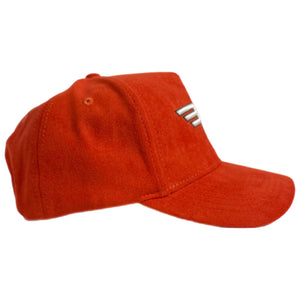 Suede SnapBack Trucker Hat - Red/Black/White