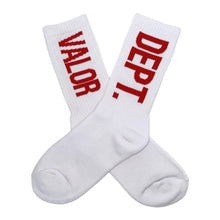Load image into Gallery viewer, Adult Unisex Training Crew Socks  - White/Red