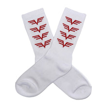 Load image into Gallery viewer, Adult Unisex Training Crew Socks  - White/Red
